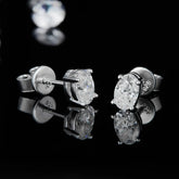 Oval Moissanite Stud Earrings